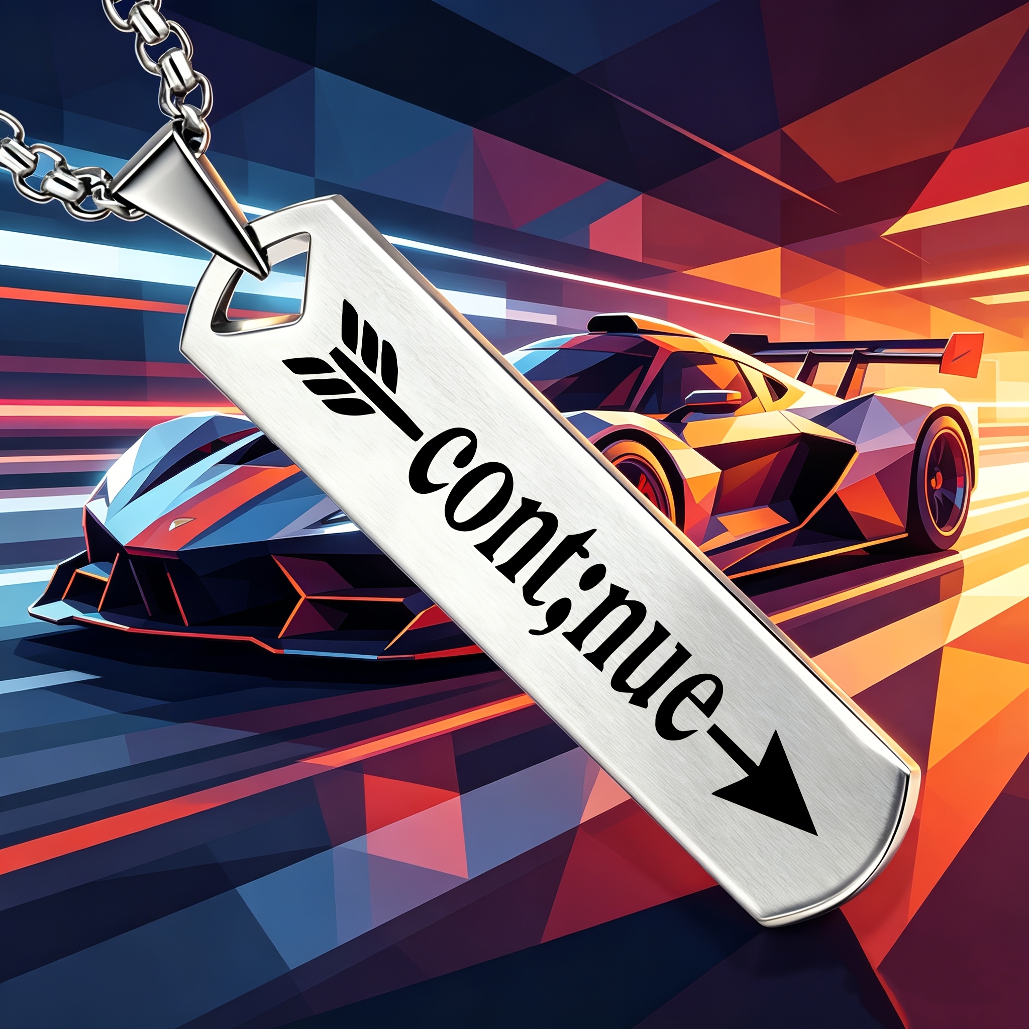 "Continue" Inspirational Positive Pendant Necklace